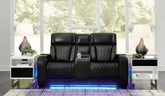 Tampa Furniture Outlet Lutz - Ashley Furniture - Boyington Living Room - PWR REC Loveseat/CON/ADJ HDRST / Black - U2710618
